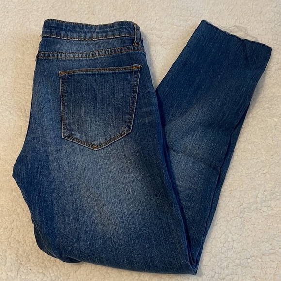 Cotton On Patched Blue Denim Pants Size 6 - Picture 3 of 5